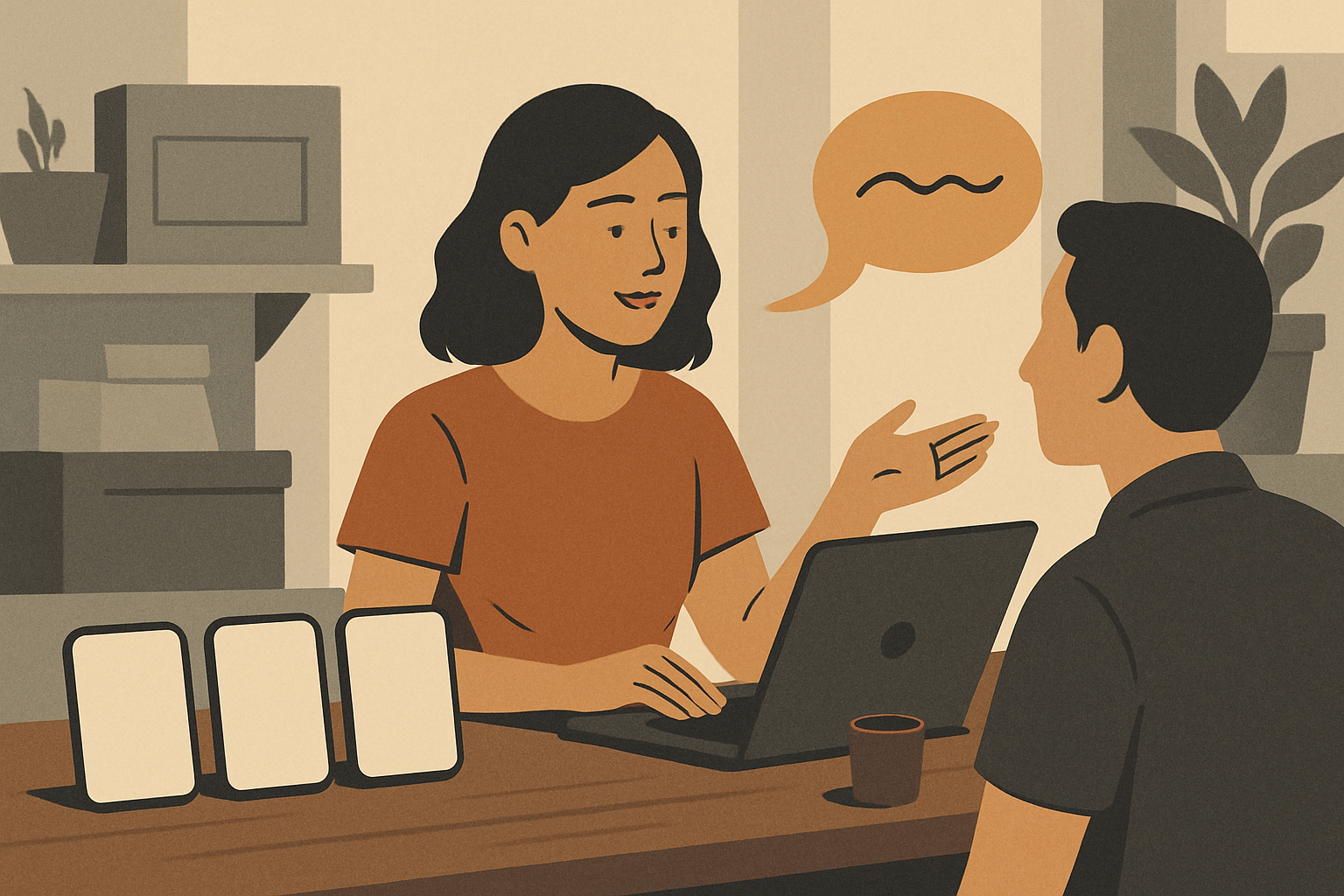 Facebook auto-reply vs AI receptionist illustration 1